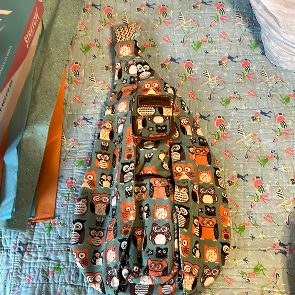 Owl Patterned Sling Bag